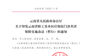 云南省人民政府办公厅关于印发云南省职工基本医疗保险门诊共济保障实施办法（暂行）的通知